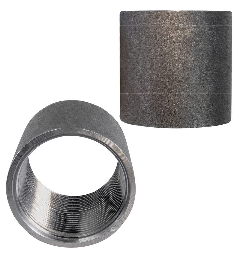 SUPPLYGIANT موصل فولاذي مستقيم بحجم 4" من Supply Giant NDUU0400 مع طلاء أسود - Image 2